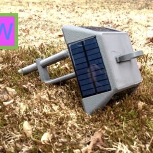 RAK 1W Solar Mesh Relay lantern enclosure showing the solar panel face and access door
